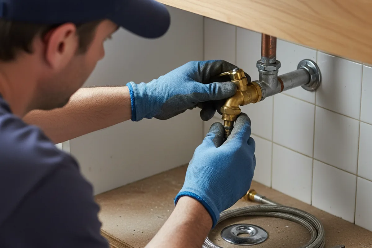 Shutoff valve and fitting work during Emergency Plumbing in Chatham